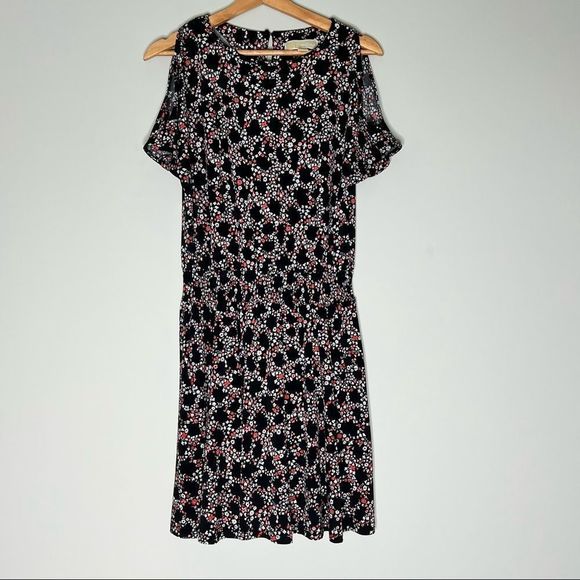 Michael Kors Floral Cold Shoulder Dress - Picture 2 of 7